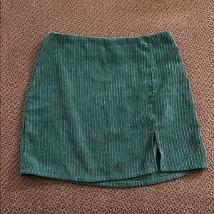 Altar'd State Teal Corduroy Mini Skirt